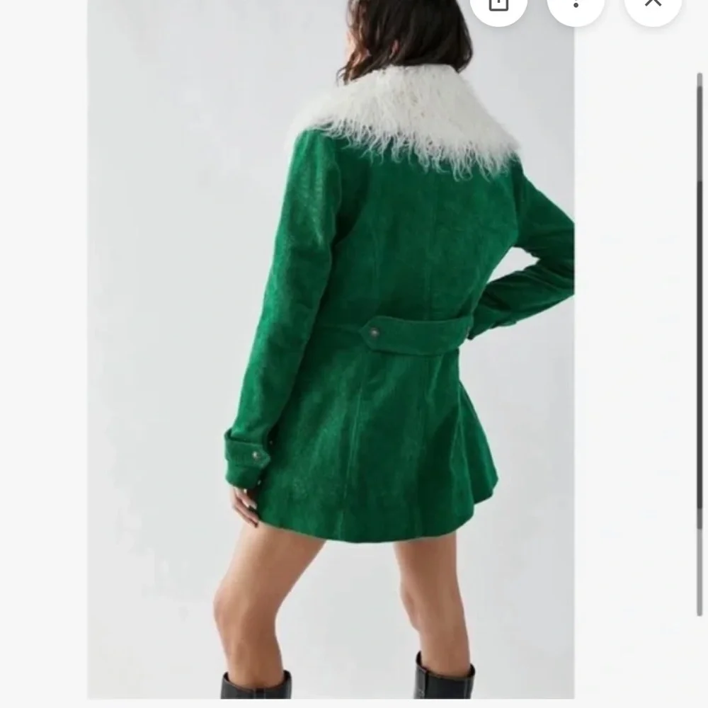 Free People Lady Lane Faux Fur Collar Corduroy Vintage Jacket S - Picture 2 of 7